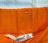 Orange Cotton Chino Shorts