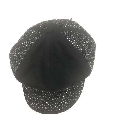 Black Rhinestone Bling Hat