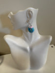 Iced Blue Donut Earrings