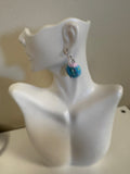 Iced Blue Donut Earrings