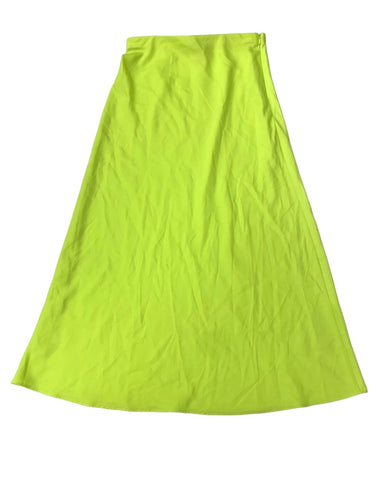 F21 Neon Green Slip Skirt