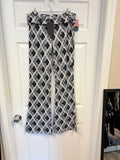 Argyle Patterned Flare Leg Pants