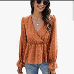 Pumpkin Pom Pom Stitch Blouse