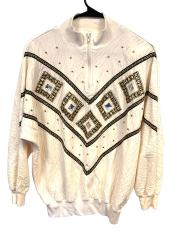 Jewel Embellished Vintage Sweatshirt