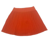 Orange Pleated Skirt