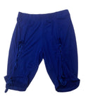 Royal Blue Lace Up Biker Shorts