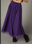 Purple Tulle A-Line Skirt