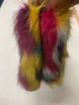 Multicolored Faux Fur Boots