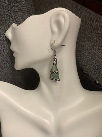 Green Gemstone Earrings