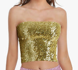 Sequin Embellished Tube Top
