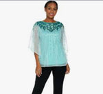 Sequin Embellished Batwing Style Blouse