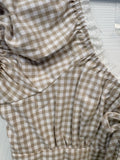 Gingham Patterned Crop Top
