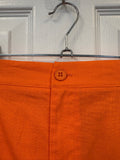 Orange Cotton Chino Shorts