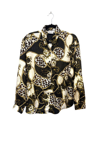 Chainlink Patterned Vintage Blouse