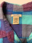 Vintage Multicolored Plaid Patterned Top