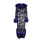Penny Deluxe Nymeria Plum Faux Fur Coat