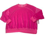 Ribbed Knit Fuschia Sweatshirt