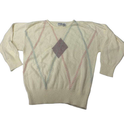 Vintage Knit Argyl Sweater