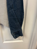 Upcycled Style Denim Sleeve Sweater