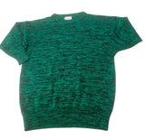 Vintage Metallic Knit Green Blk Sweater