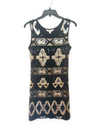 Sequin Embellished Western Patterned Vintage Dress