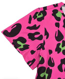 Neon Cheetah Patterned 2 Piece Shorts & T-Shirt Set