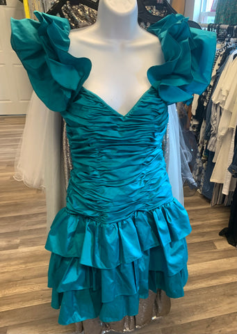 Vintage 80's Ruffled Party Dress