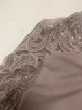 Tan lace detail blouse