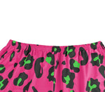 Neon Cheetah Patterned 2 Piece Shorts & T-Shirt Set
