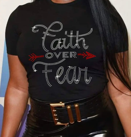 Bling Faith Over Fear T-shirt