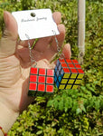 Rubix Cube Statement Earrings