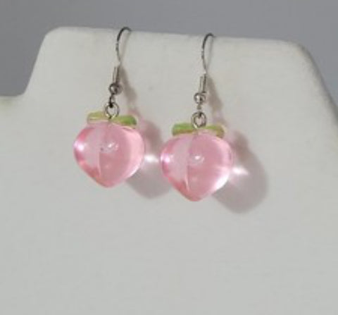 Pink Fruit Statement Earrings