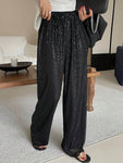Black Sequi  Embellished Pants