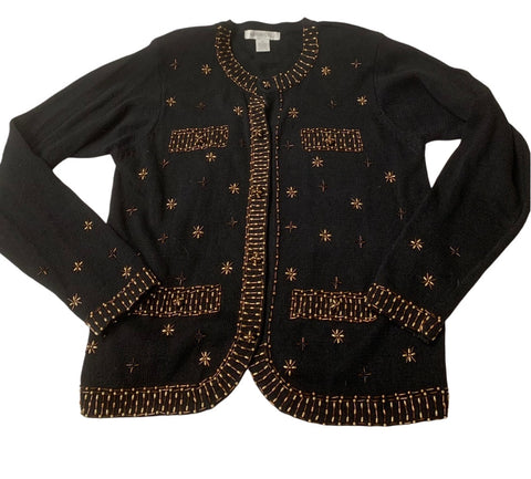 Vintage Beaded Cardigan Sweater