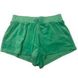 Green Velour Shorts