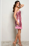 Sequin Pink Statement Dress