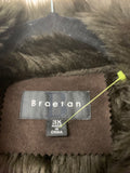 Vintage Breatan Faux Leather Winter Coat