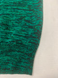 Vintage Metallic Knit Green Blk Sweater