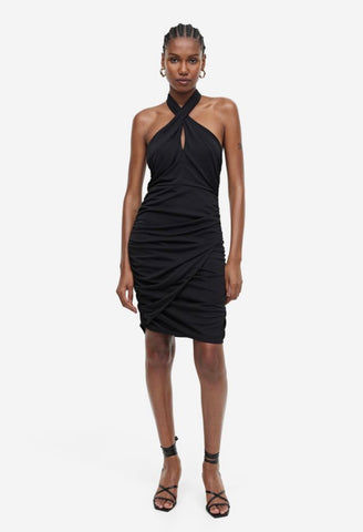 Little Black Ruched Sexy Dress