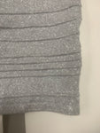 Metallic Sweater Skirt Silver