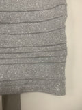 Metallic Sweater Skirt Silver