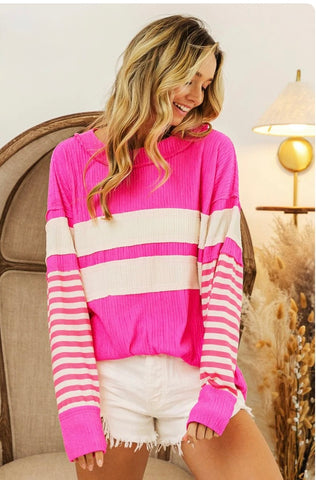Striped Patterned Blouse by BiBi