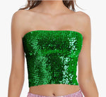 Sequin Embellished Tube Top