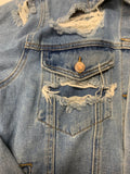 Forever 21 Distressed Denim Jacket-Preowned