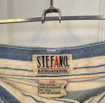 Vintage Striped Denim Shorts