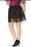 Black Mesh Circle Skirt