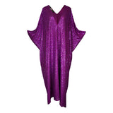 Fuchsia Sequin Caftan Kaftan Dress