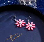 Pink Daisy Statement Earrings