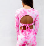 Tie Dye Crop Activewear Top