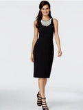 Pearl Embellished Cocktail Dress